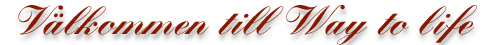 V&auml;lkommen till Way to life